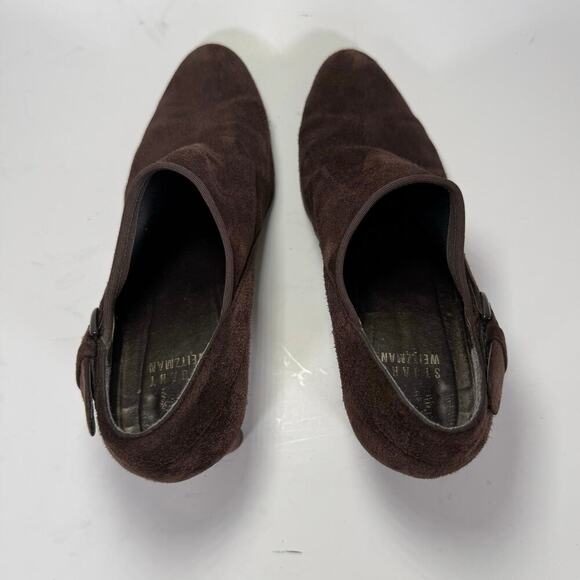 Stuart Weitzman Ankle Boots Suede Brown Women Size 6.5 - Picture 2 of 8